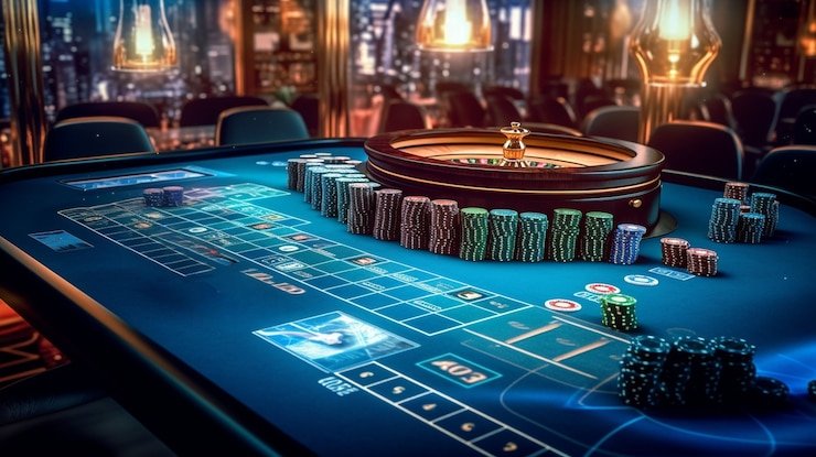 Meja Dragon Tiger dealer langsung dengan kartu Dragon dan Tiger